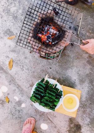 Hình của món Bò nướng lá lốt.