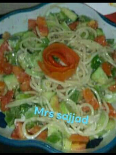 A picture of Italian Speghitty Salad #SehriContest.