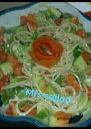 A picture of Italian Speghitty Salad #SehriContest.
