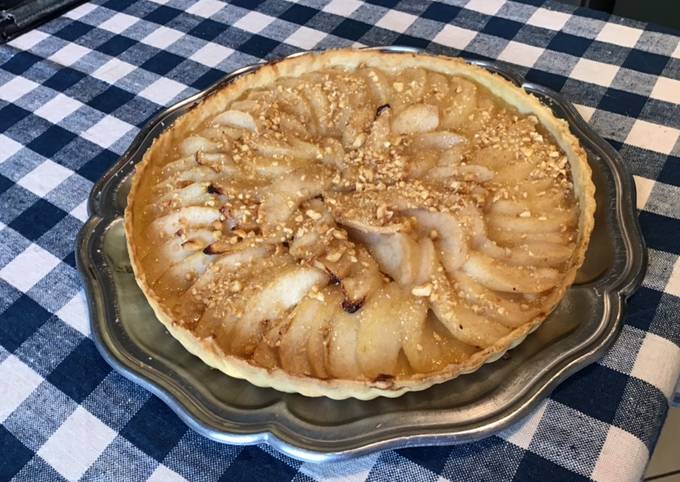 Tarte poires et cacahuètes