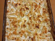 A picture of baked bechamel pasta