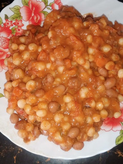 A picture of Peanut butter Githeri.