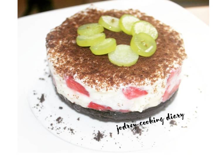 Resep Oreo Strawberry Cheese Dessert Sekali Mencoba akan Susah Move On! Anti Gagal