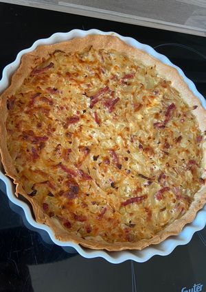Une photo de Tarte aux oignons façon flammenkuch