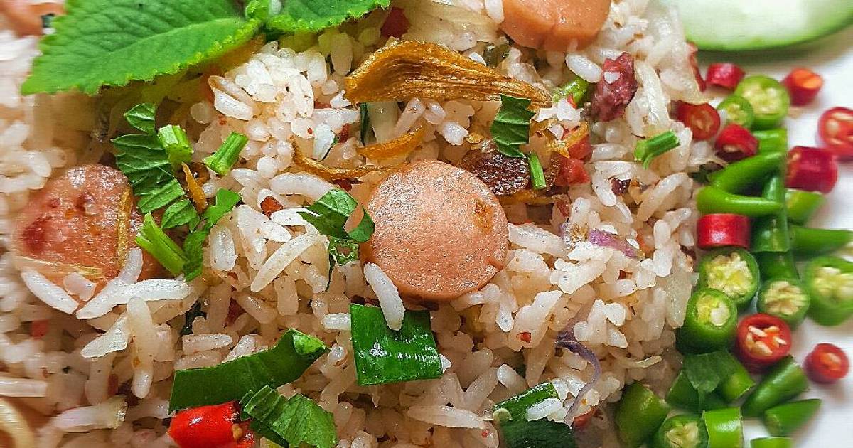 Resep NasGor Kornet Sosis 🍃 oleh VinaY89 - Cookpad