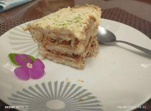 Una foto de Postre tiramisú