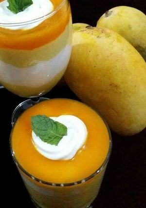 A picture of Mango custard.