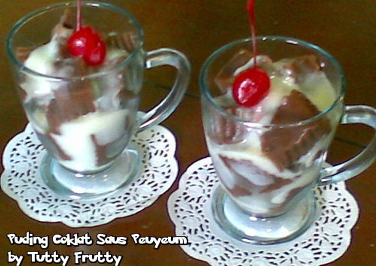 Resep Puding Coklat Saus Peuyeum Anti Gagal