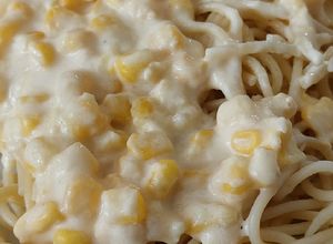 Una foto de 🌽Tallarines al choclo 🌽