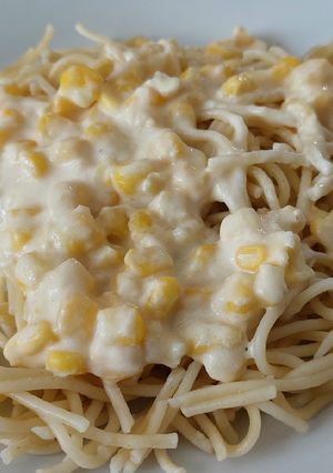Una foto de 🌽Tallarines al choclo 🌽