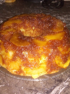 Una foto de Tarta de manzana invertida