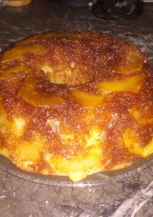 Una foto de Tarta de manzana invertida