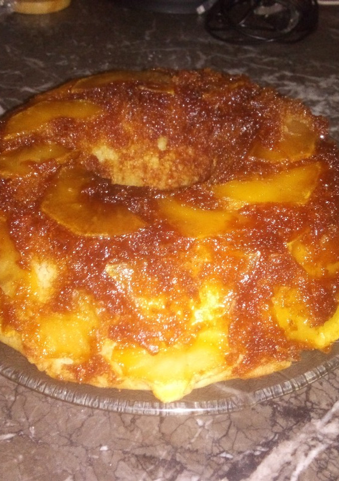 Una foto de Tarta de manzana invertida
