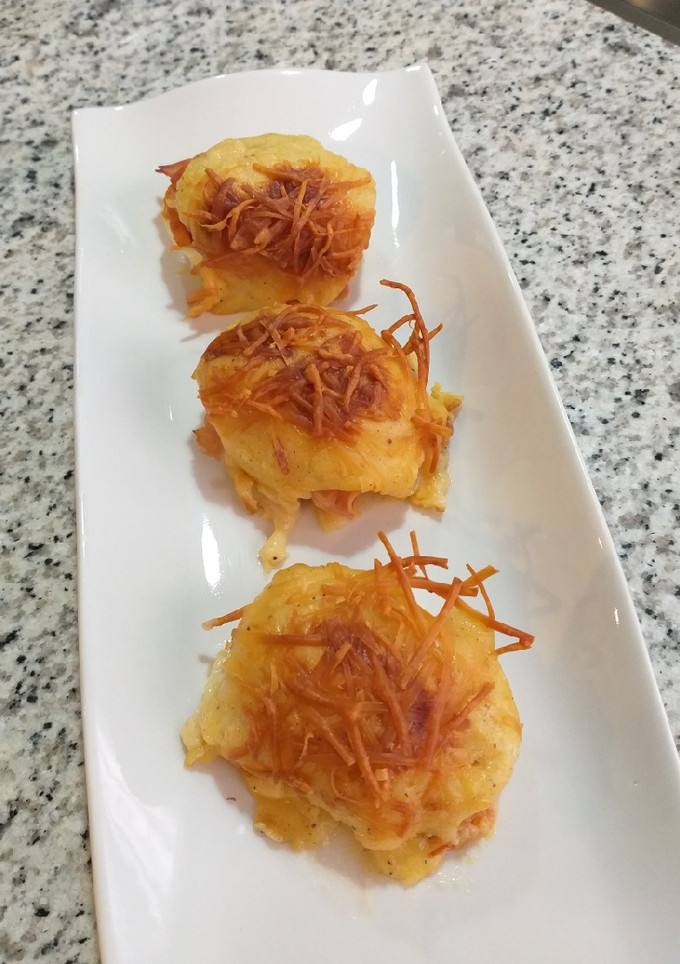 Una foto de Huevos gratinados con jamón