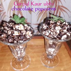 A picture of Chocolate popcorns🍿🍫.