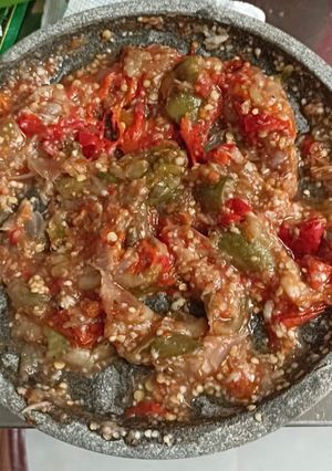 Foto resep Sambal terong rebus