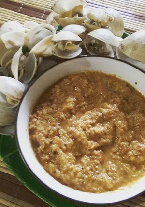 Foto resep Kerang rebus saus kacang nanas