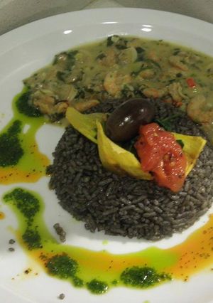 Una foto de Arroz en tinta de calamar!