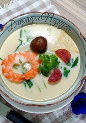 Hình của món Chawamushi - Trứng hấp Nhật Bản.