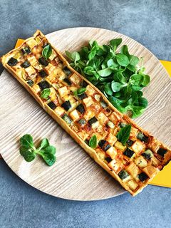 Une photo de Tarte aux courgettes et Pavé Daffinois
