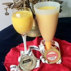 A picture of Mango kulfi shake.