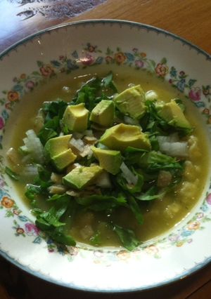 Una foto de Pozole Verde