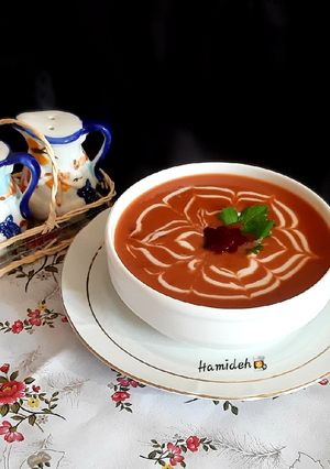 عکسی از دستور سوپ لبو (Beetroot Soup)😋