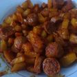 بطاطا ونقانق بالبابريكا