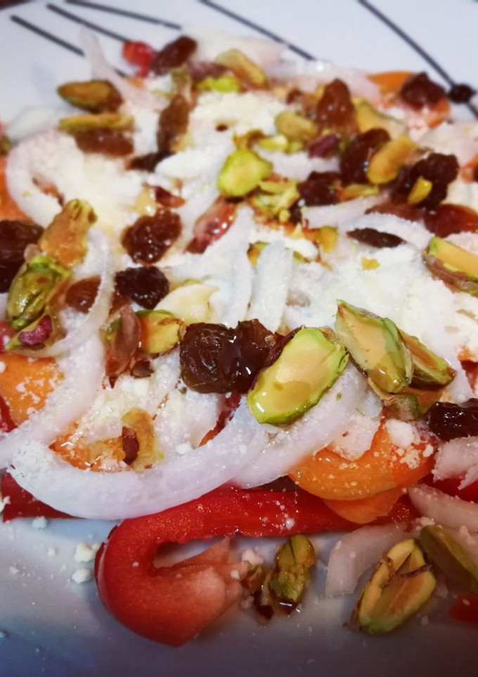 Una foto de Carpaccio de hortalizas al parmesano