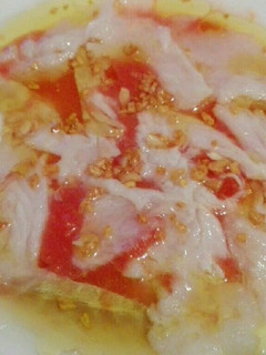 Una foto de Carpaccio de bacalao