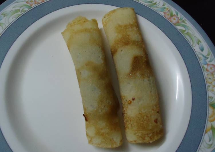 Eggless Crepe with Roasted Onions