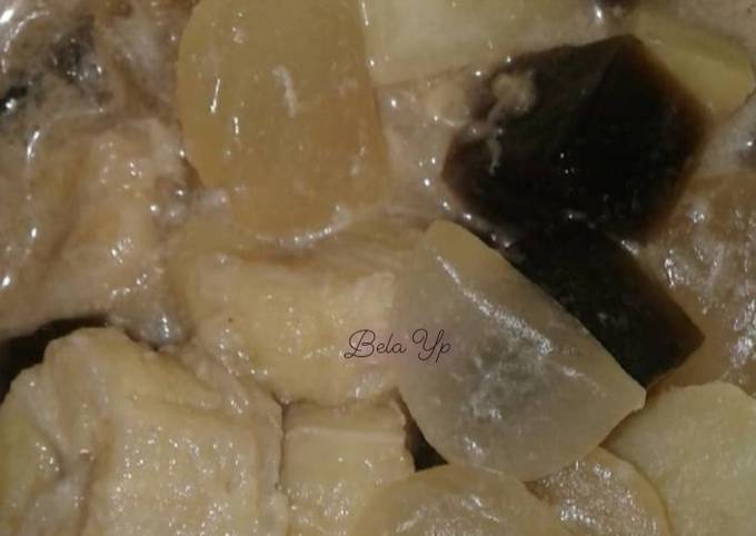 Kolek,pisang,kolang kaling dan cincau