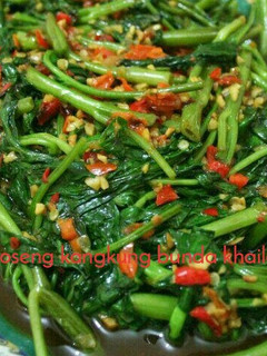 Foto resep Oseng kangkung trasi