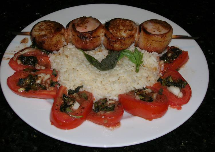 Easiest Way to Cook Yummy Grilled Scallops, Wrapped in Bacon