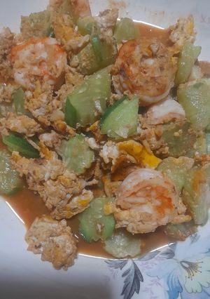 รูปของ แตงกวาผัดไข่ใส่กุ้ง