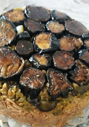 صورة لوصفة مقلوبة الباذنجان العراقية شهييية