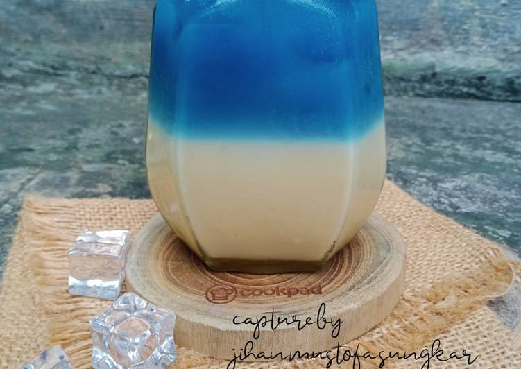 Milky butterfly pea ice #semarak_telangilahhatiku