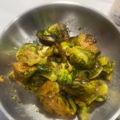 A picture of Sautéed Brussels sprouts.