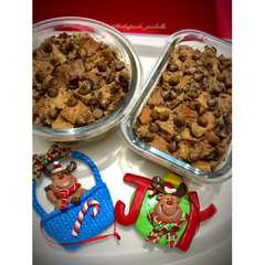A picture of Chocolate Bread Pudding dr Pinggiran Roti Tawar (Snack MPASI 1Y+).