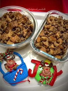 Foto resep Chocolate Bread Pudding dr Pinggiran Roti Tawar (Snack MPASI 1Y+)