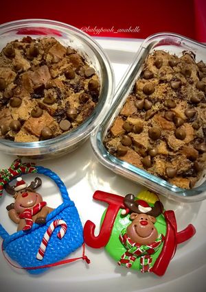 Foto resep Chocolate Bread Pudding dr Pinggiran Roti Tawar (Snack MPASI 1Y+)