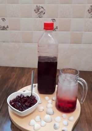 عکسی از دستور شربت و مربای آلبالو