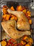 Roasted Chicken with Sweet Potatoes and Vegetables