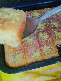 صورة لوصفة كيك البسبوسة أو كيك الرواني