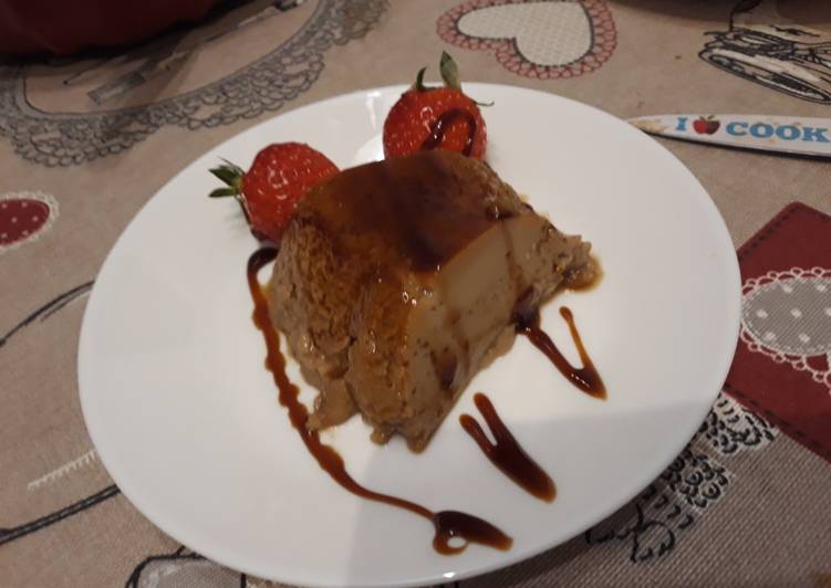 Flan de chocolate y café