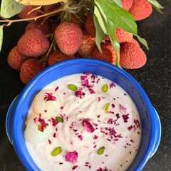 A picture of Lychee Shrikhand.