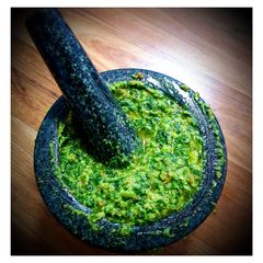 A picture of Homemade Pesto.