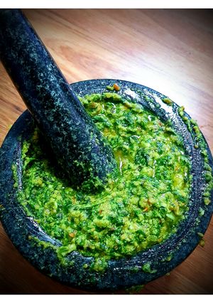 A picture of Homemade Pesto.