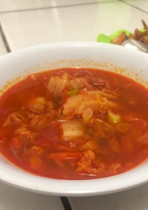 Foto resep Kimchi Stew (Kimchi-jjigae) a.k.a Sop Kimchi