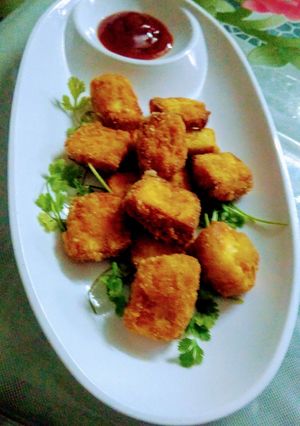 A picture of Paneer nuggets.